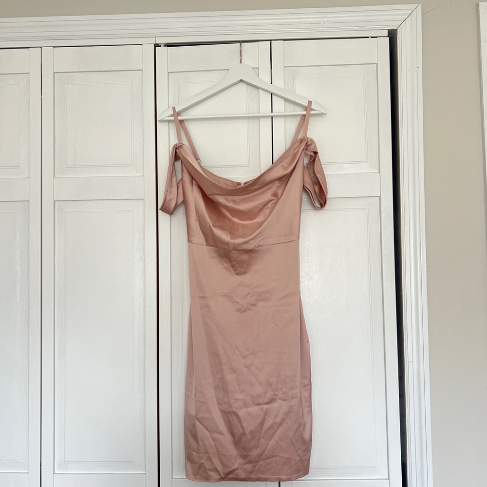 Elegant Pink Off-Shoulder Dress